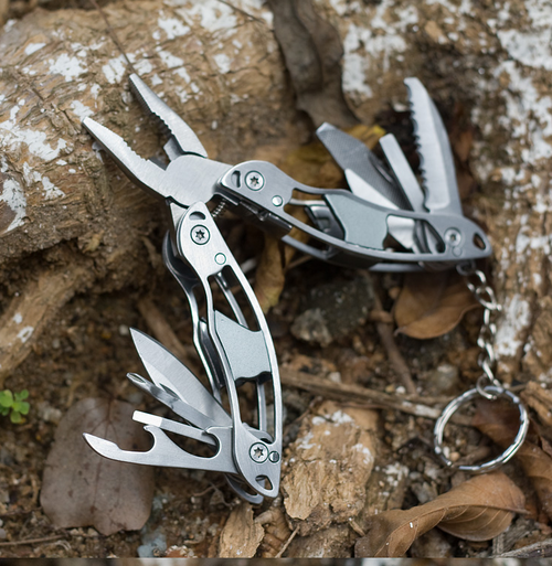 9-in-1 Outdoor Stainless Steel Multitool Pliers – Compact Camping & Survival Tool