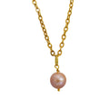 Pink freshwater pearl pendant necklace | by Ifemi Jewels-0