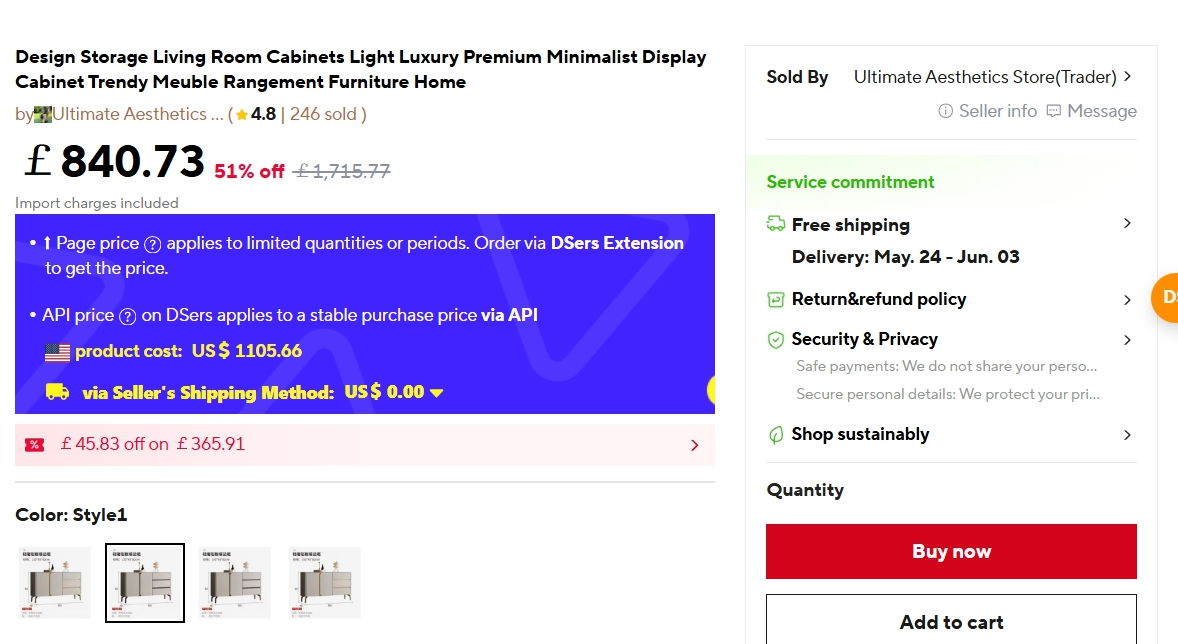 Premium Minimalist Display Cabinet – Light Luxury Living Room Storage