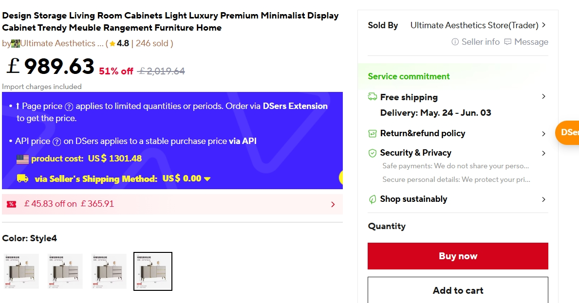 Premium Minimalist Display Cabinet – Light Luxury Living Room Storage