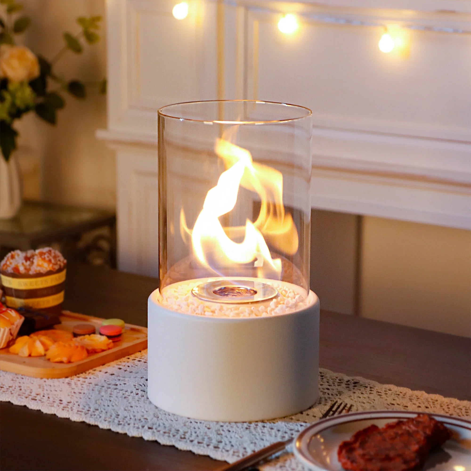 10.5" H Tabletop Fire Bowl Pot Fireplace