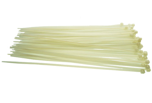 100 Cable Ties (4.8mm x 500mm) Neutral